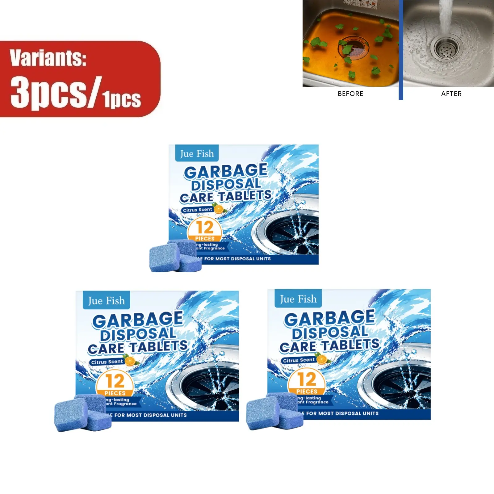 Kitchen Sink Cleaner, Daily Quickly Remove Grease & Food Residues, Convenient Fresh Smell Kitchen Sink Deep Cleaning Supplies