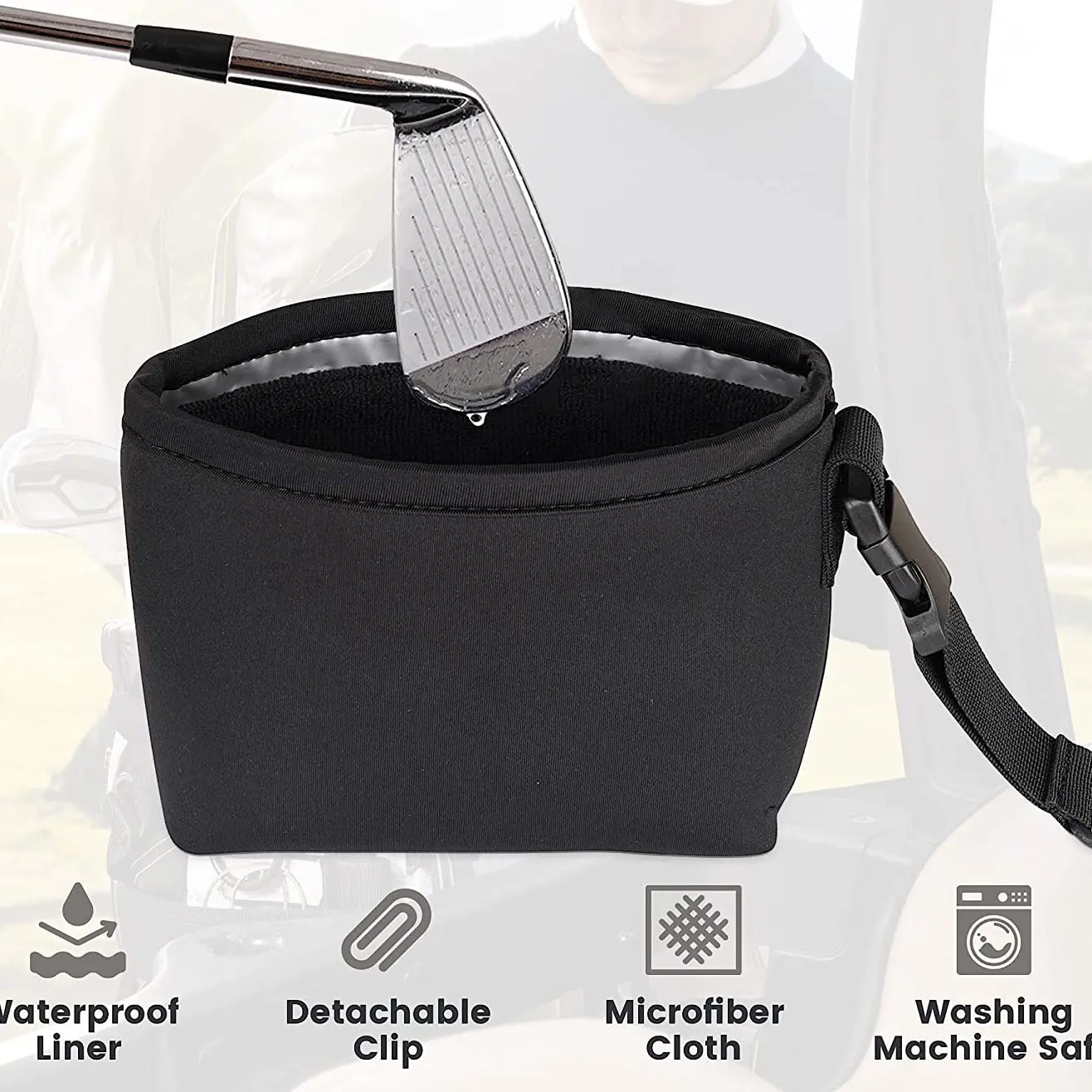 Golf Ball Cleaning Bag Set, Water Wipe Clean Kit, Essential Golf Accessories, Easy-To-Use Cleaning Supplies, Perfect for Golf Enthusiasts