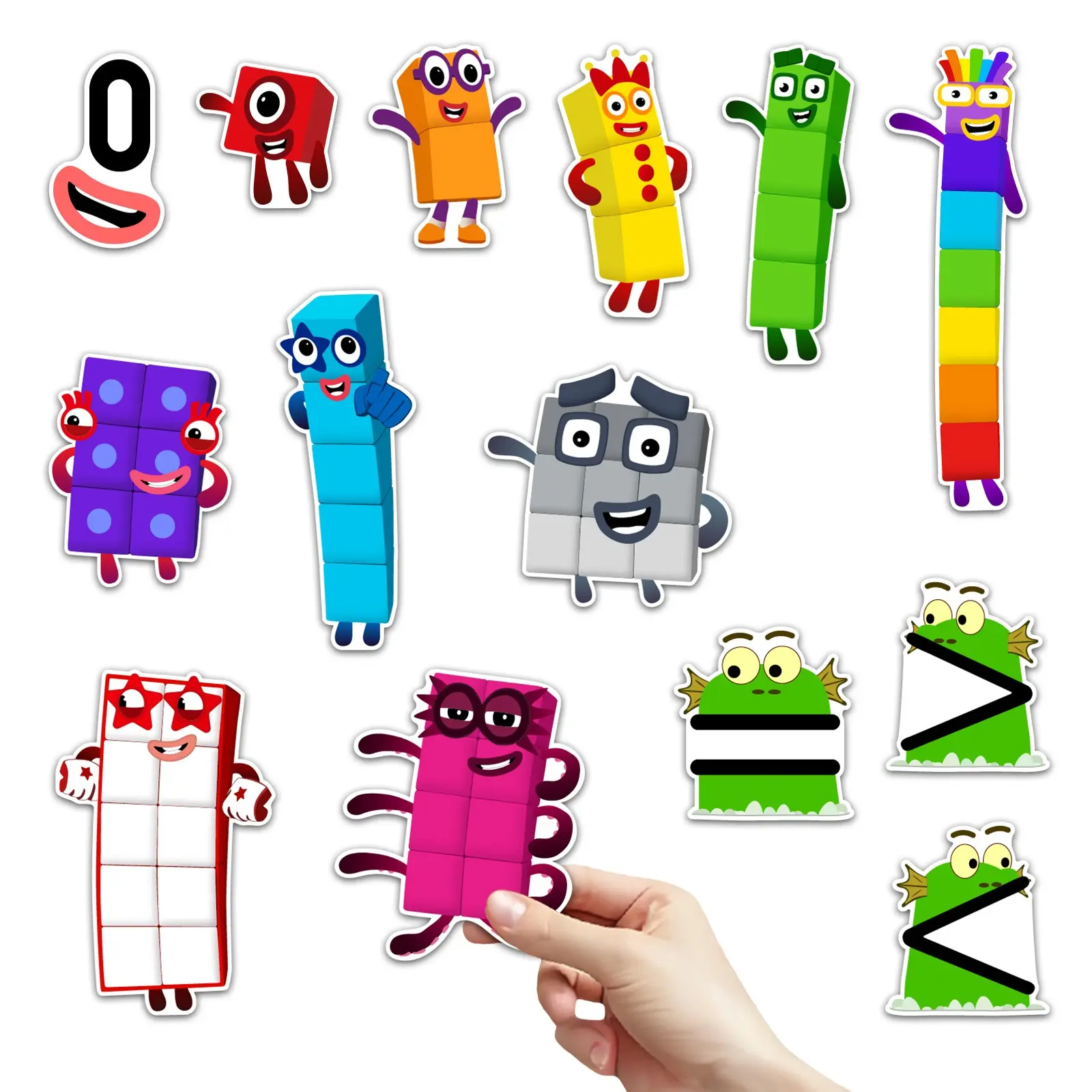 Number Blocks Felt Set, 14 Cartoon Characters, Interactive Preschool Counting Toy, Early Education Learning Props, Finger Counting Blocks, Math Learning Tools, Learning Materials, Math Teaching Aid