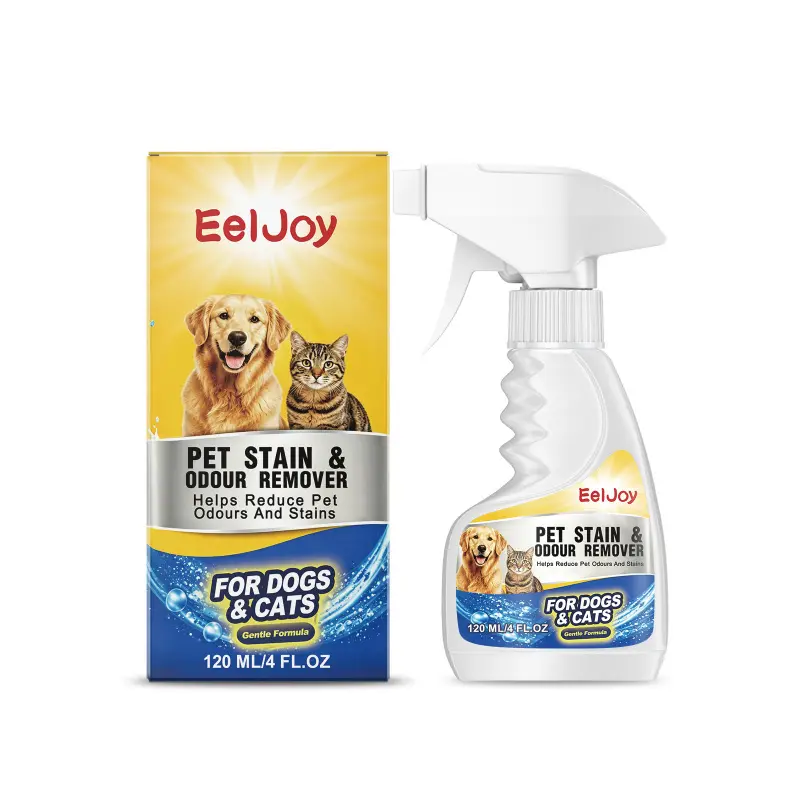 EelJoy Glycerin Spray Odor & Stain Removers - 1.3oz (120ml) Light Fragrance Home Carpet Cleaning Spray, Cat & Dog Urine Remover, Compatible with Most Household Materials, Deodorizer