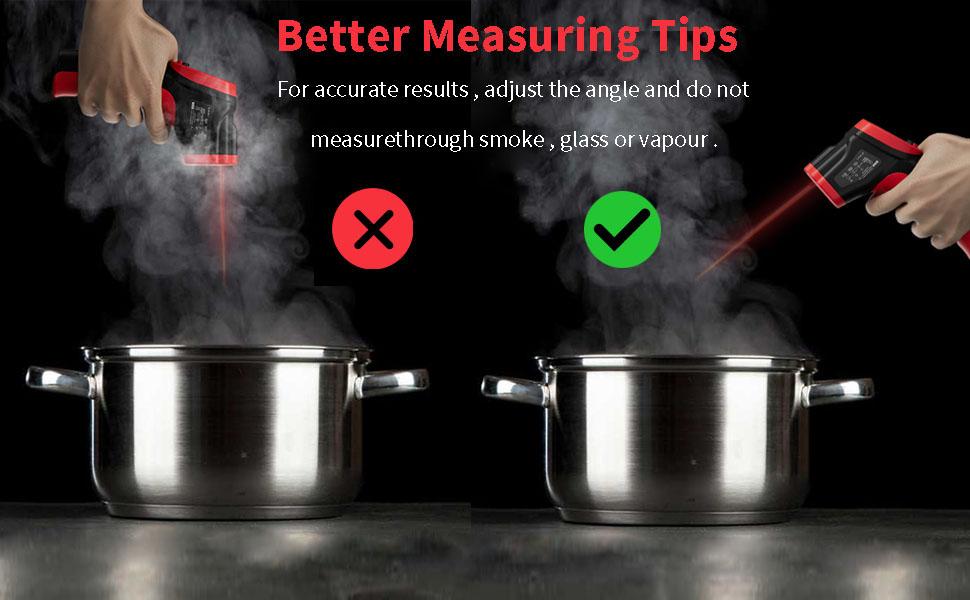 Infrared Thermometer, Laser Temperature Meter -37 ° F~1022 ° F (-32 ° C~550 ° C) IR Temperature Gun (Not for Humans) for Cooking, Frying,,, Meat, Sugar, Freezer