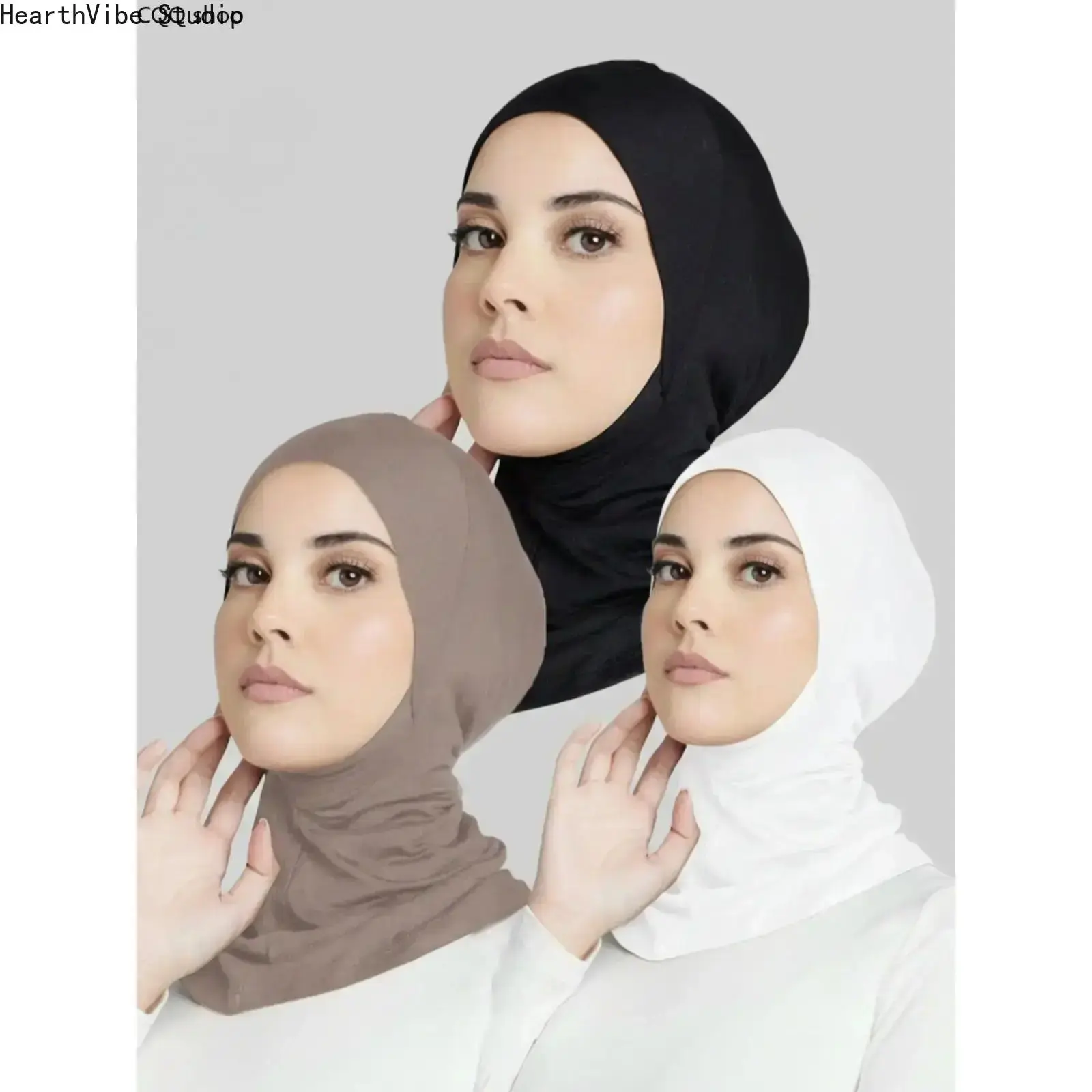 Instant Hijab Women Solid Color Casual Soft Breathable Scarf Fashion Accessories for Girls Daily Wear