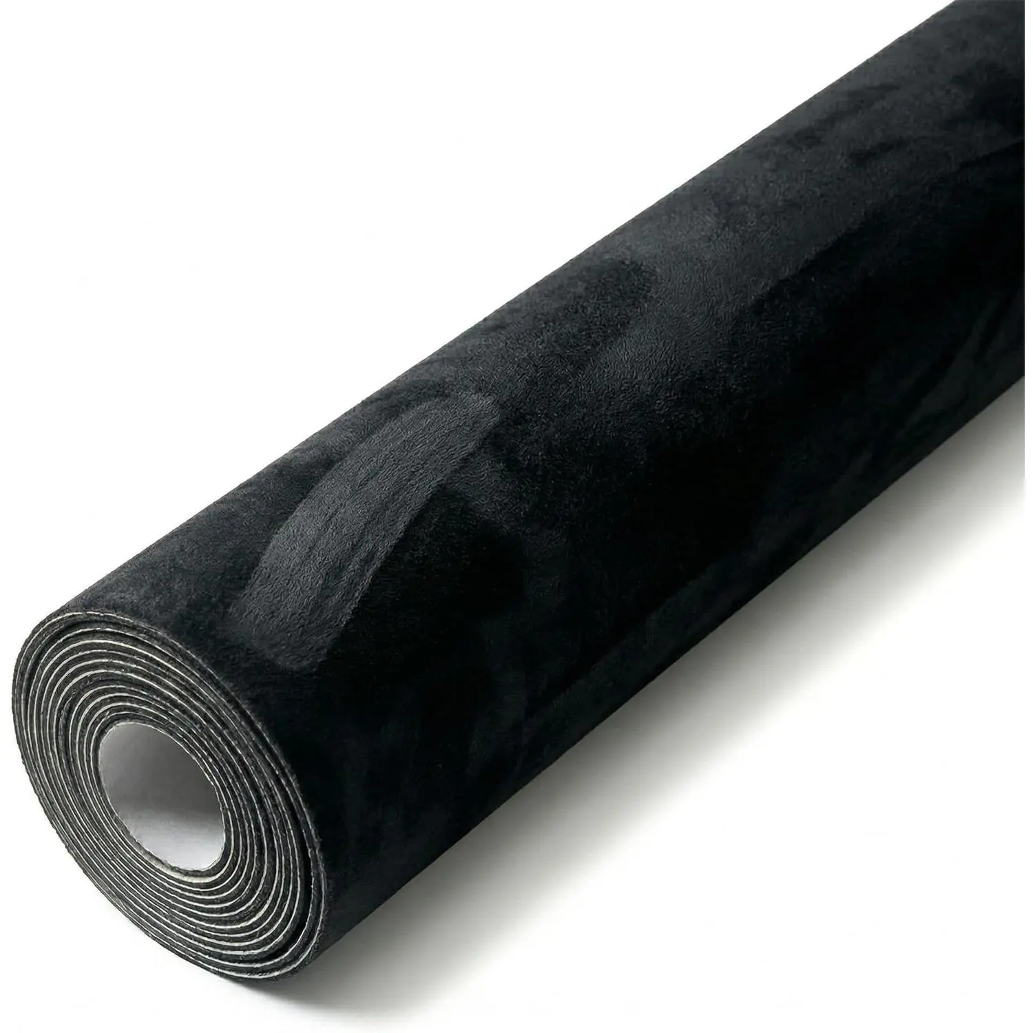 Microfiber Suede Wrap 8"×59" — Self-Adhesive Faux Suede Fabric for Steering Wheel, Shift Boot, Trim & Electronics | Stretchable Suede Vinyl Film | Ships in Protective Tube | Black