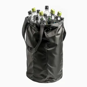 Removeable Reusable Inner Bag for 26 Gallon 100L Recycle Bin Made from recycled plastic bottles, environmentally friendly and sturdy, for recycling Bottle Can Glass Waste Plastice Stickers, Black