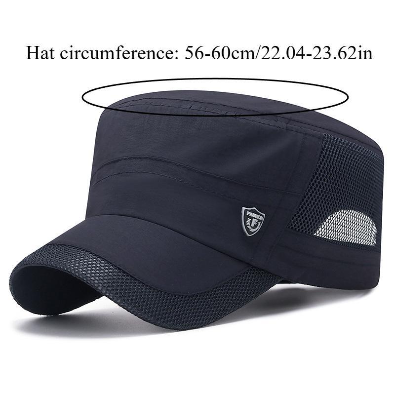 Unisex Adults' 2-Pack Flat Top Baseball Caps, All Seasons Quick-Dry Mesh Sun Protection, Breathable Thin Profile Sports & Outdoor Hats