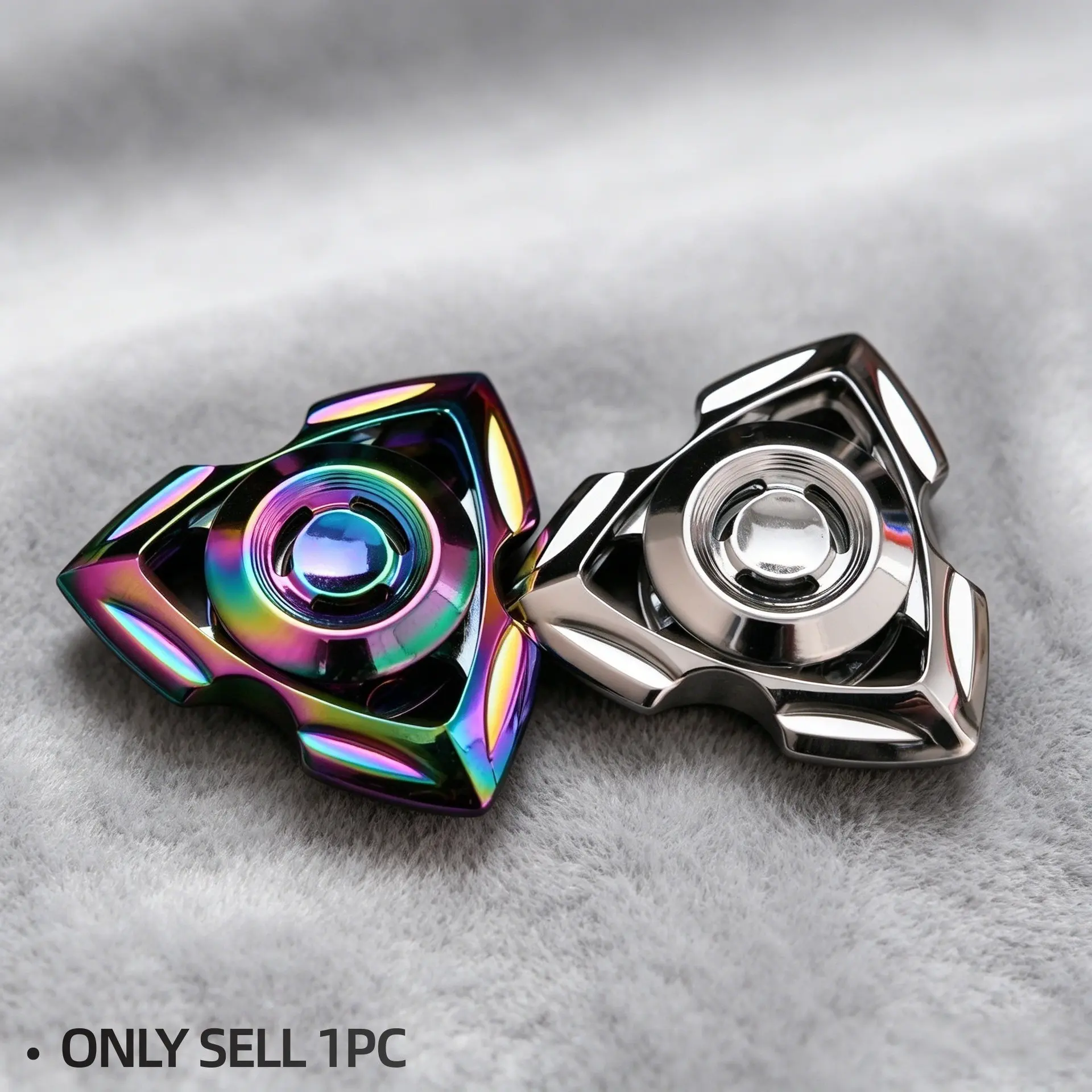 Metal Fidget Spinner, Precision Machined Smooth Rotating Desktop Accessory, Compact Portable Tactile Decor Gift for Office Home Travel