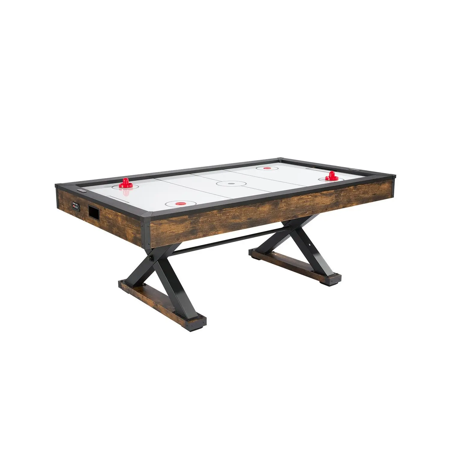 VEVOR 84" Air Hockey Table, Indoor Arcade Table Gaming Set with 2 Pushers, 2 Pucks, Electronic Scorer, X-shaped Legs & High-powered Blower, Air Powered Hockey Game Table for Family Game Room Office