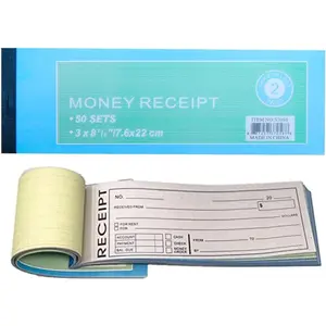 50 Sets per Book Rent, Receipt Book New Sales Order Money Receipt Record Book 2-Part, Carbonless (1)