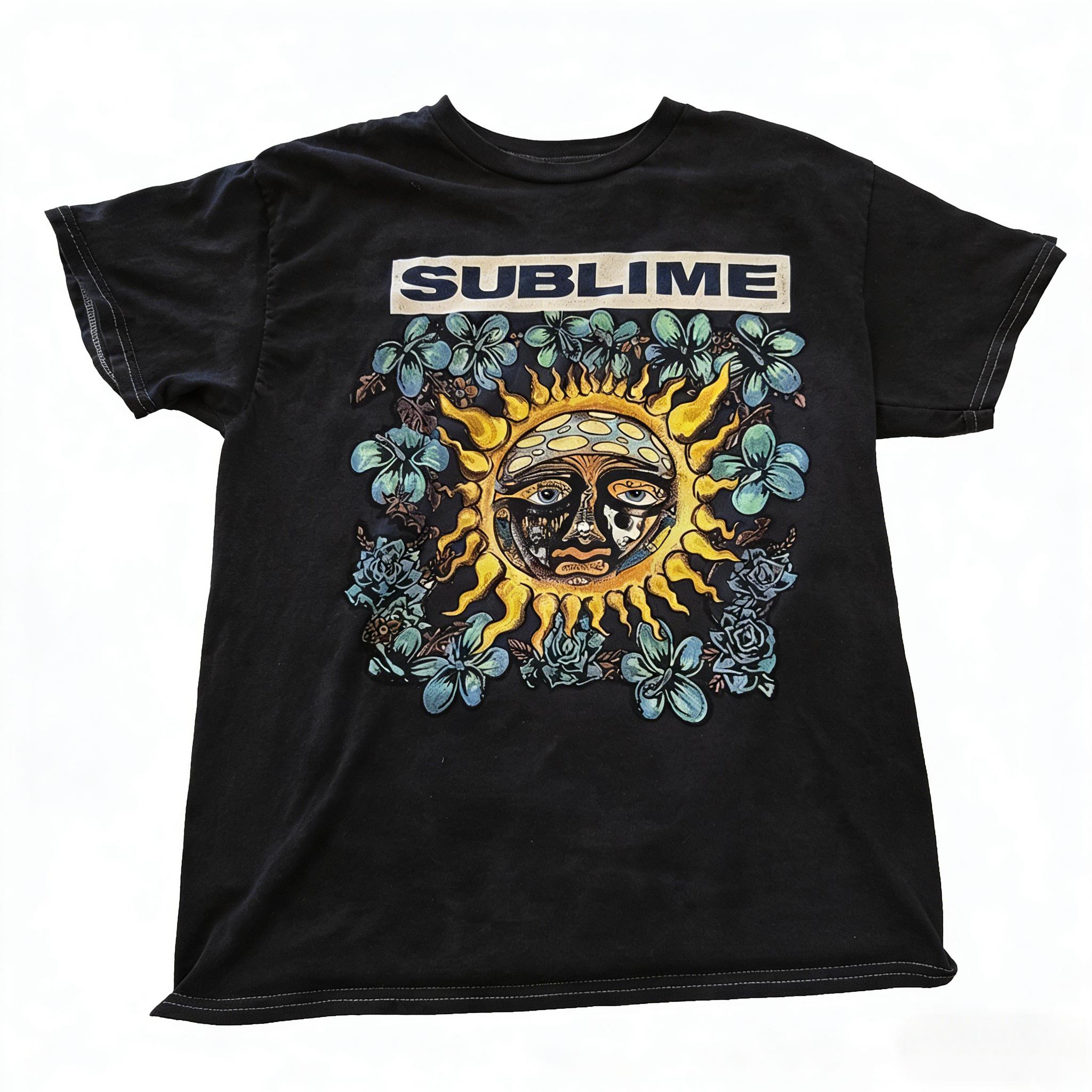 Sublime Sun Flower Vintage Band Tee Unisex Fashionable and Versatile