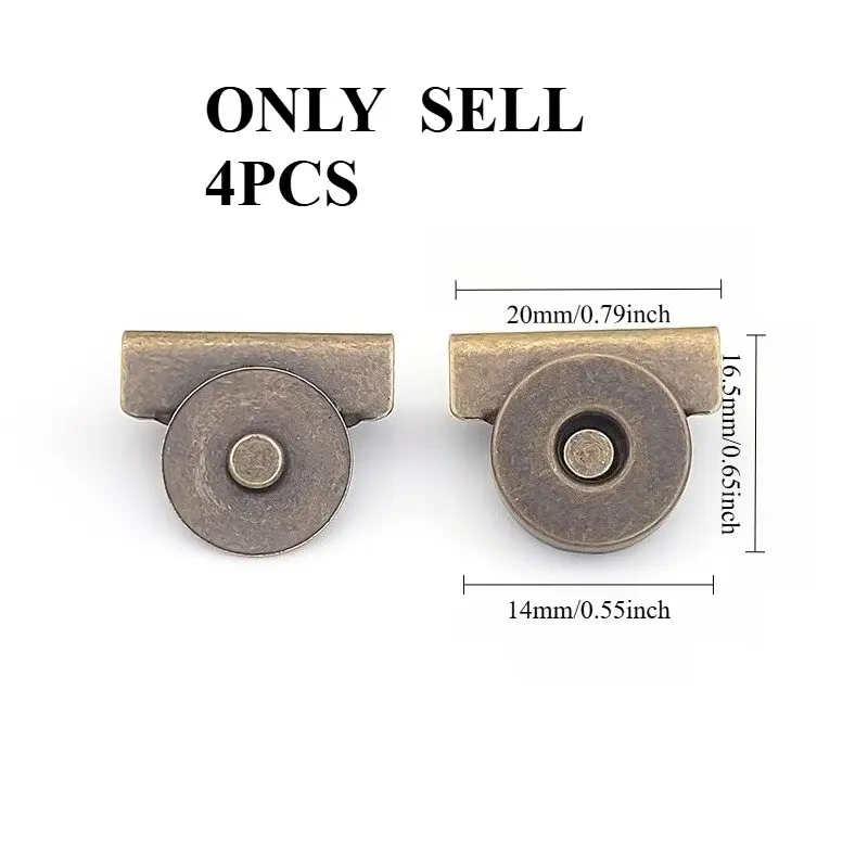 8pcs bag snap Accessories Magnet buckle Magnetic buckle Faux Leather bag snap button Hidden button no-sew button snap