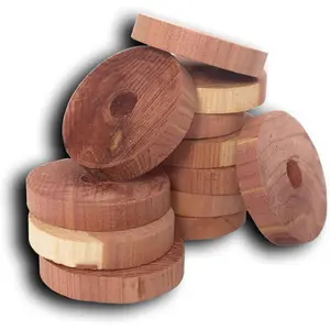 Cedar Fresh Cedar Rings, Pack of 6, Solid Eastern Red Cedar, Natural Moth and Odor Deterrent, Eco-Friendly and Chemical-Free, Perfect for Wire and Plastic Hangers, Natural