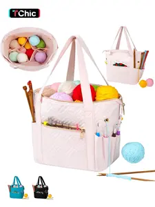 Crochet Bag Organizer, Portable Travel Case for Dk Weight Yarn Balls, Crochet Hooks & Knitting Needles Holder, Bag Accessories