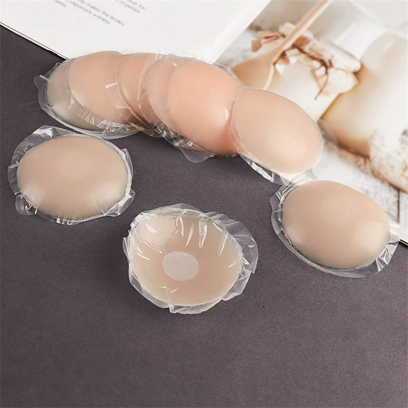 Reusable Seamless Silicone Nipple Covers - Invisible, Self-Adhesive, Anti-Convex Breast Patches For Women - Comfortable, Breathable, And Easy To Clean Bra Accessories, Strapless (2/10pcs)
