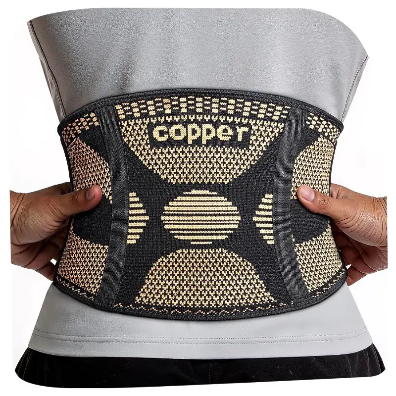 Copper Element Waist Belt, Relieves Lower Back Pain, Unisex Breathable Lumbar Support Band, Ideal for Herniated Disc, Sciatica, Scoliosis