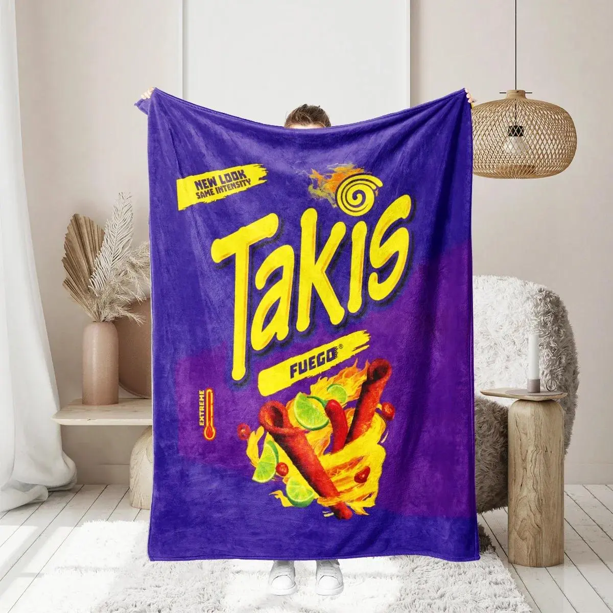 Takis Snack Brand Flannel Blanket Soft Warm Throw Blanket for Home Office Travel Gift