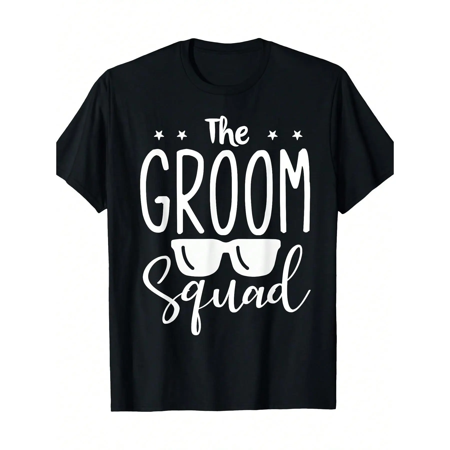 Men'S Groom-Shirt - Print Casual Black-Shirt Wedding Party Washable Bride And Shirts Crewneck Women - Short Sleeve