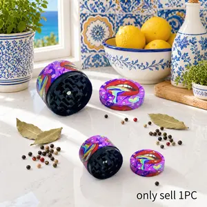 2inch 5cm Mini Manual Pepper Mill Peppercorn Dry Spice Grinder Purple Base Rainbow Lips Print Option Compact Kitchen Seasoning Tool Home Cooking Meal Prep Kitchen Gadgets Kitchenware