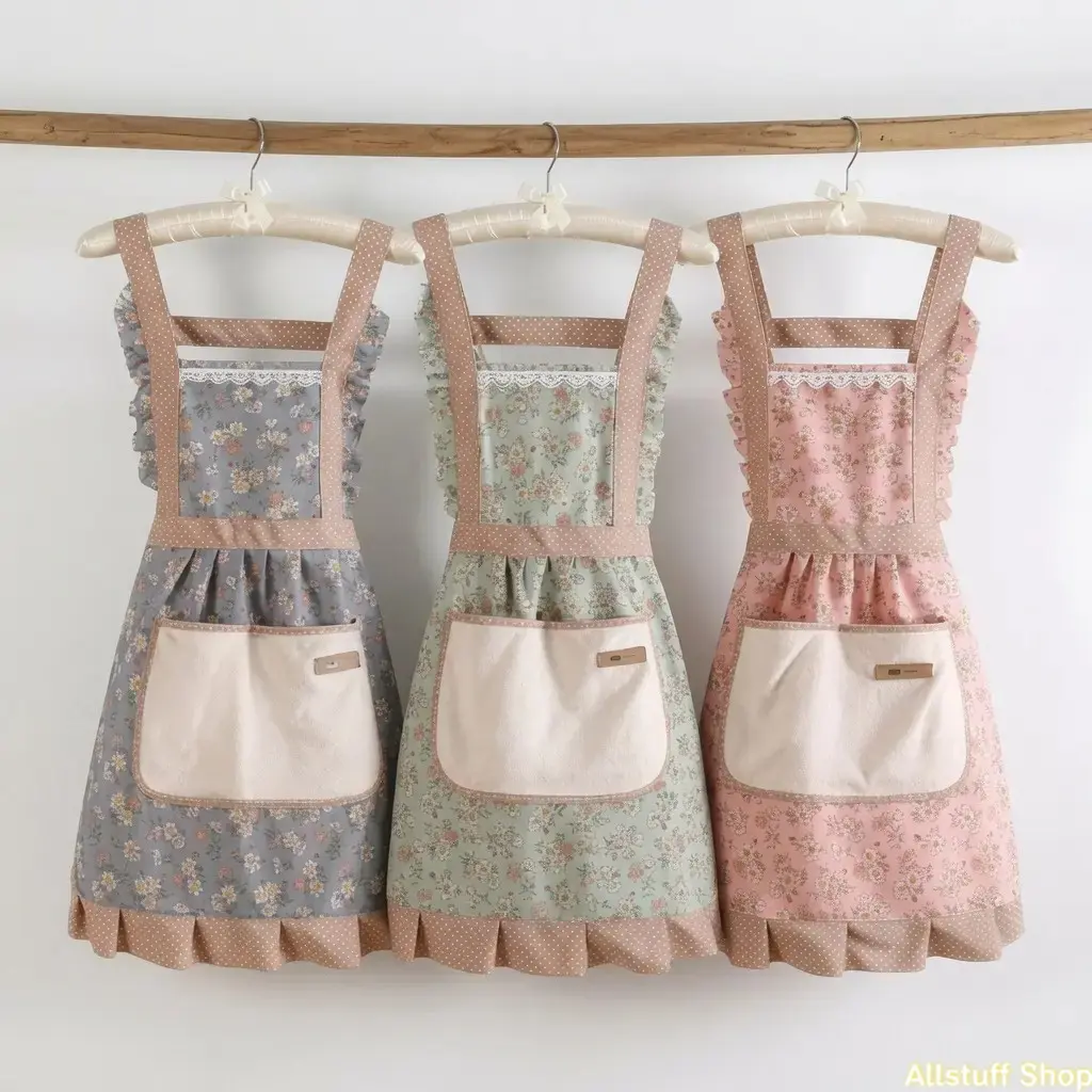3 Pack Cute Princess Dress Aprons for Women, Lightweight Korean Style, Waterproof, Oil Proof & Stain-Resistant with Adjustable Strap for Daily Cooking, Kitchen homeessentials, Gift, Female tiktokshopbacktoschool