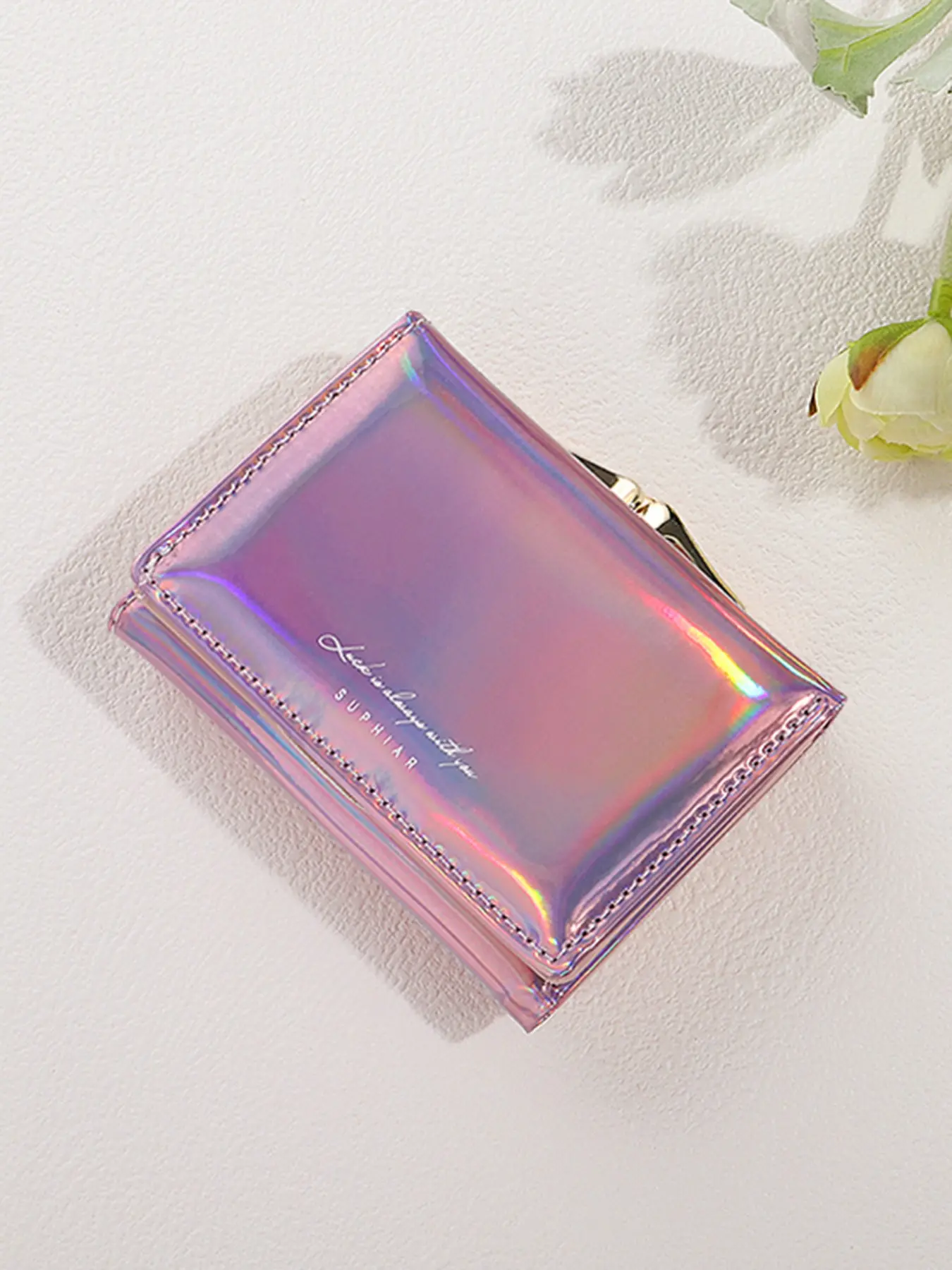 New Women's Short Casual Trendy PU Leather Card Slots Wallet, Korean Style Foldable Clasp Coin Purse, Multi-Card Slot Organizer, Gift for Parties, Daily Use, Travel Money Clip, Wallet Card Holder, Ladies Wallet