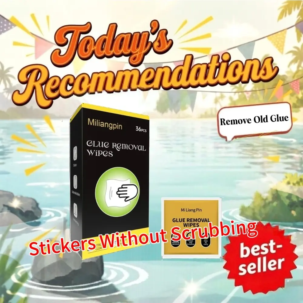 Disposable Adhesive Cleaner Wipes, Remove Tape, Sticker, Price Tag Glue Quickly, Compact Packs for Car, Office, Outdoor Use