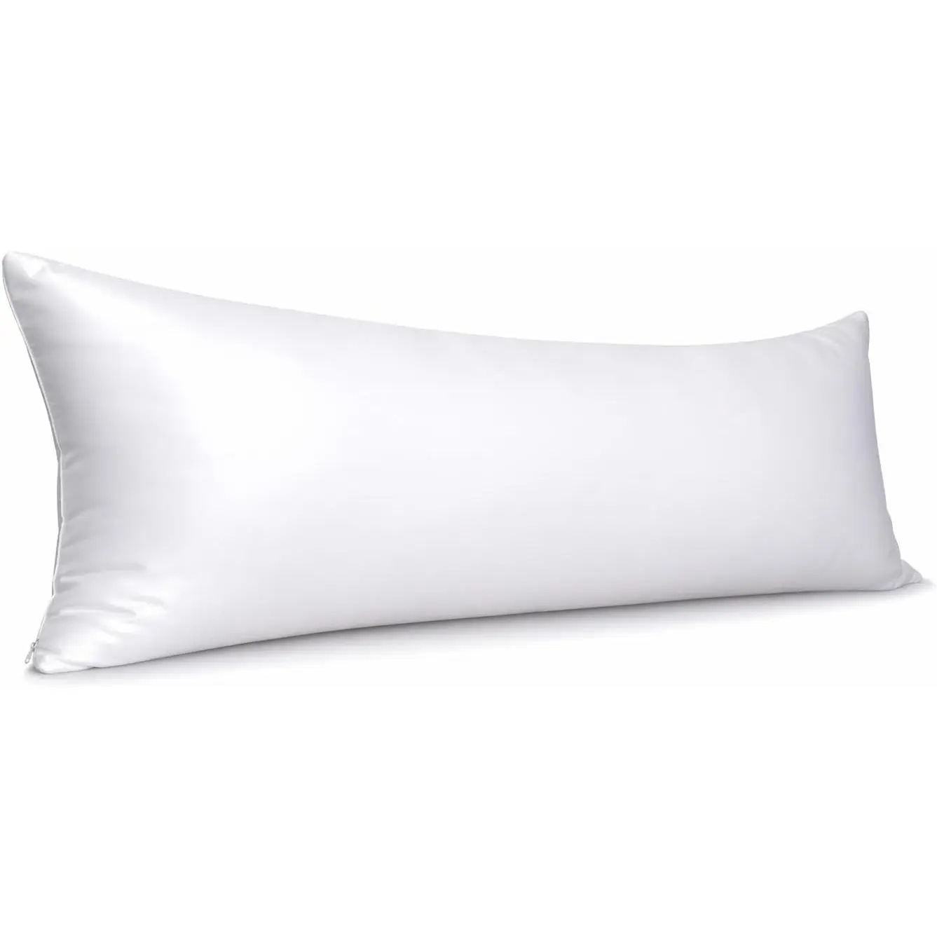 Rayon Derived from  Cooling Breathable  Pillow Cover/Pillowcases 21x54 inches with  Zipper Closure (White, 21“X54“  Pillow Cover)