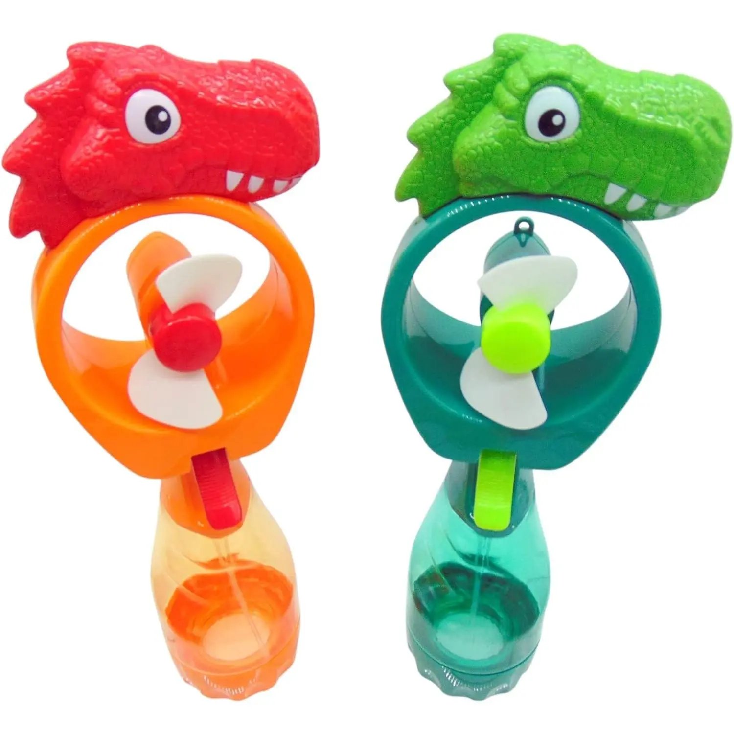 Dinosaur Misting Spray Fan Bottle Handheld Kids Personal Cooling Set of 2 | Portable Toddler Humidifier Toys, Battery Powered T-Rex Miniature Air Cooler, Prehistoric Summer Gifts PackGift.