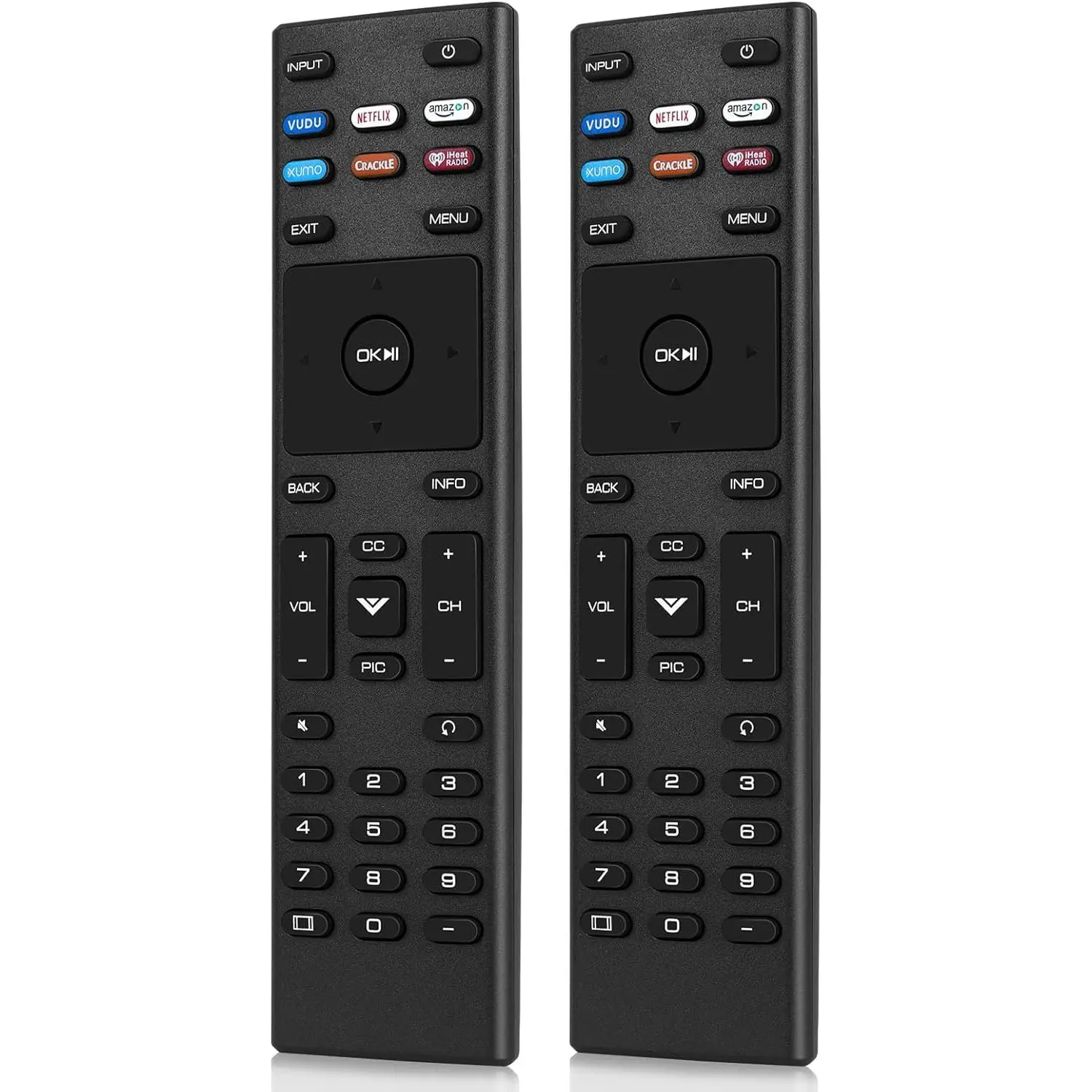 2 Pack TV Universal Remote for Vizio Remote Control Replacement for Vizio Smart TV Remote XRT136 XRT140 XRT260 XRT270 Smartcast D, E, M, P, V, PX Series,Protective,Case,Ultra,HD,tall,tripod,sound,effect