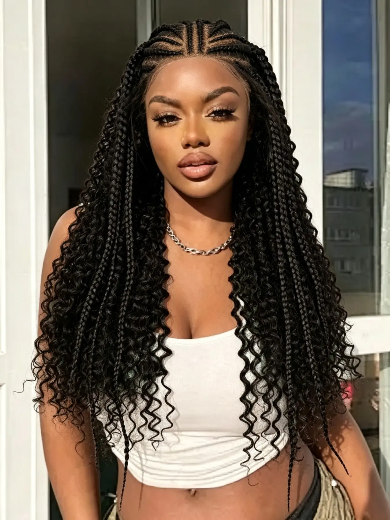 Fan Cornrow Passion Twist Lace Wig, 13x6 Lace Front, Natural Look, Easy Maintenance, Ideal for Daily Use & Special Occasions, Braided Lace Wigs