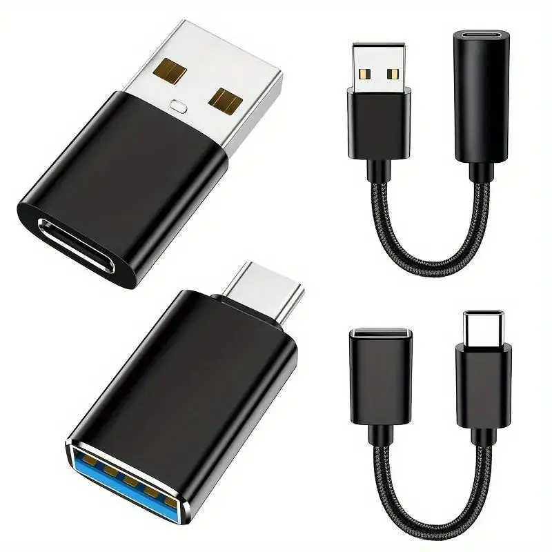 USB-C to USB-A & USB-A to USB-C OTG Cable Adapter, High Speed 400-500 MB/S Data Transfer, Data Sync, Fast Charging & Reversible Adapter for iPhone, Samsung, iPad, Laptop