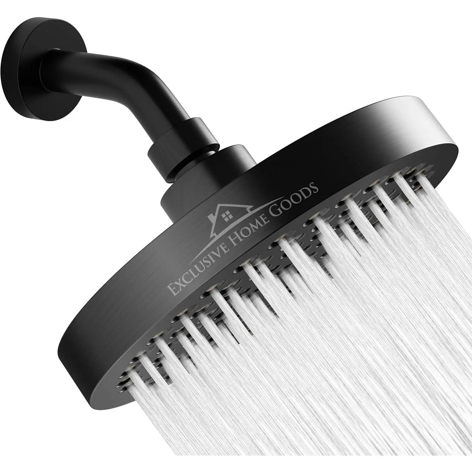 Luxury Rainfall Shower  - High- showerhead Jets, rain shower  Ant-Clog  Nozzles (1.8 GPM, Matte Black)