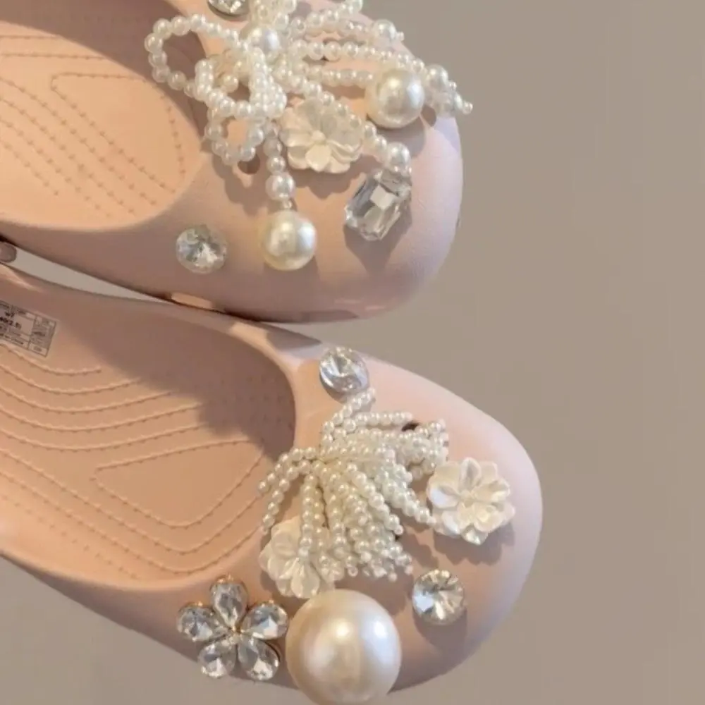 Original Super Immortal Pearl Diamond Flower Pearl Shoe Ballet Shoe Buckles Handmade Beads Removable Decoration