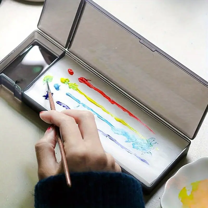 Pigment Moisturizing Pallet for Acrylic Painting and Model Hand Painted Water-Based Paints, Black Palette to prevent paint from drying out