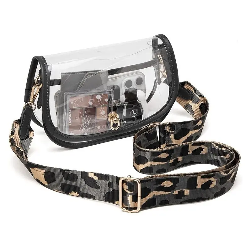 Single Shoulder Crossbody Bag, Vintage Style Transparent PVC Backpack, Fashionable Versatile Handbag, Casual Everyday Use