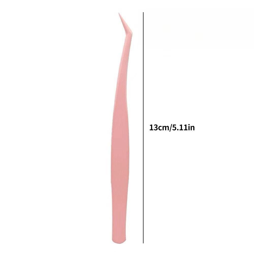 Nano Anti-Stick Eyelash Extension Tweezers, Professional Lash Extender for Girls & Women, Beginner Friendly Smooth Straight & Curved Tweezers