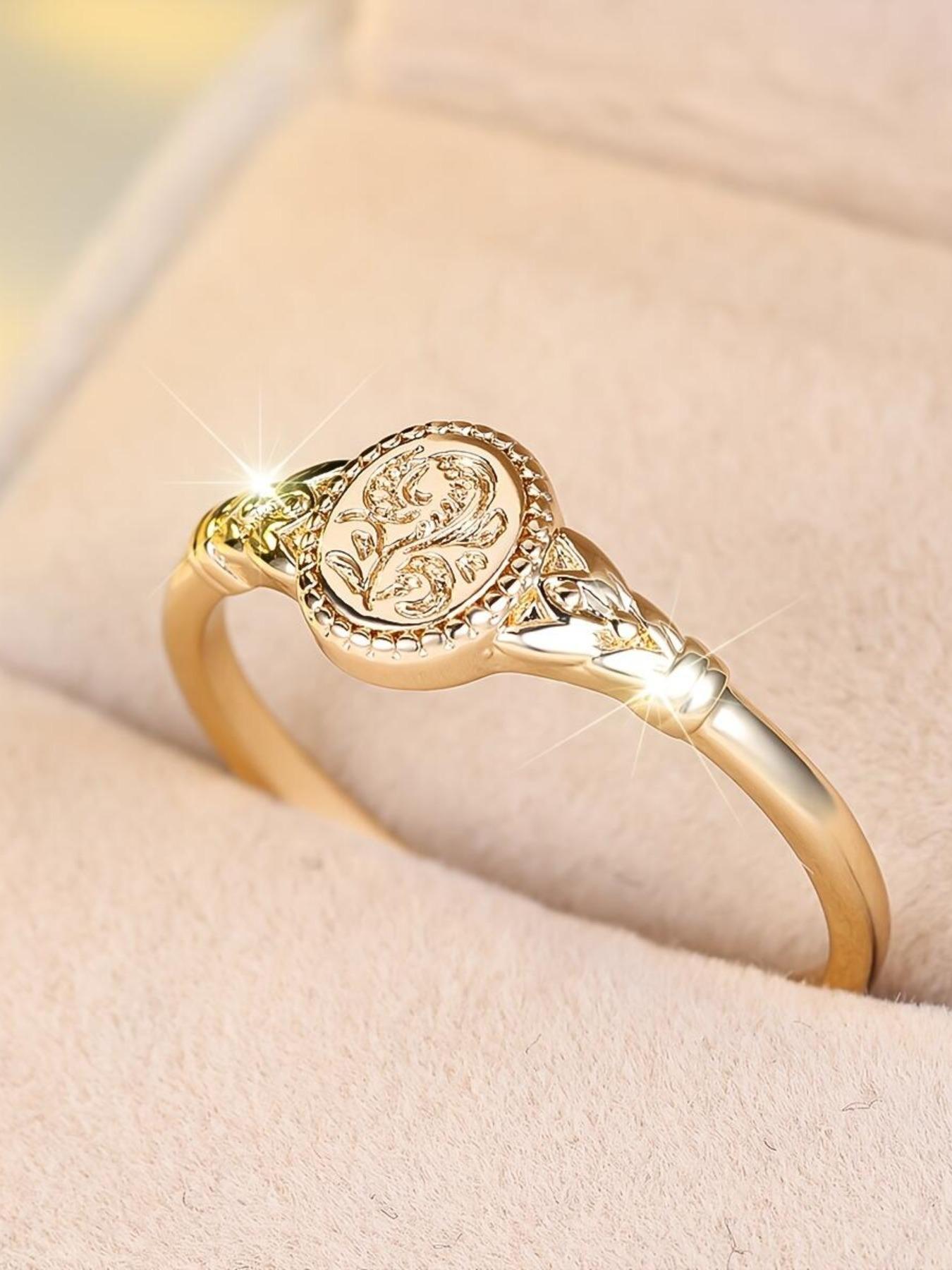 Women's Elegant Flower Engraved Ring, Elegant Casual Ring, Exquisite Trendy Ring, Fashionable Jewelry for Women As Birthday Anniversary Gift