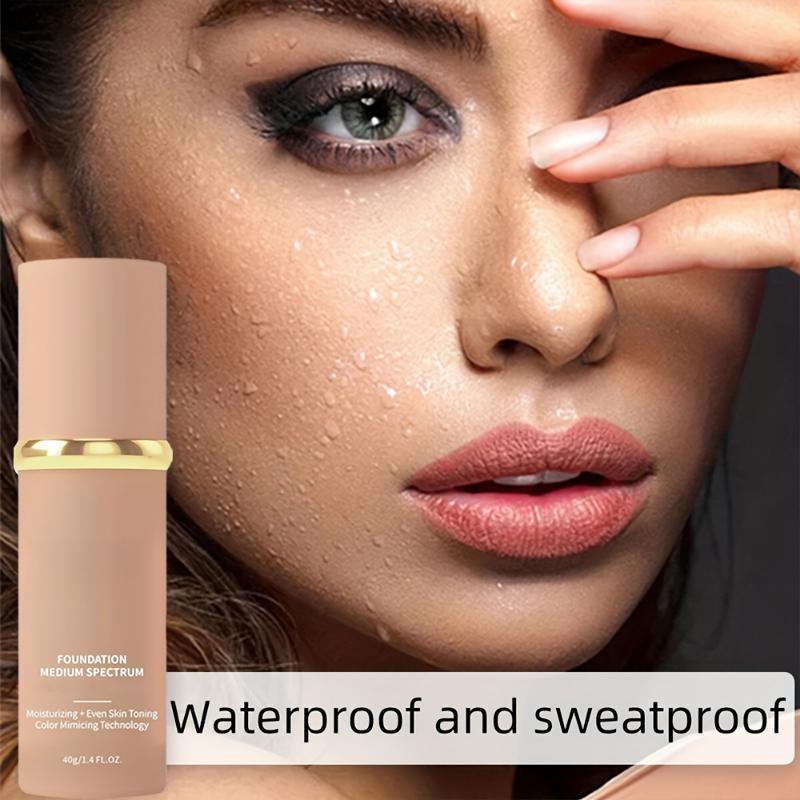 2pcs 4-in-1 Foundation Cream - Hydrating, Moisturizing Primer, Non-Greasy, Waterproof, Sweatproof, Suitable for All Skin Types, Moisturizer for Face