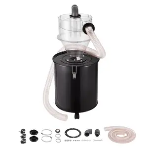 VEVOR Cyclone Dust Separator with Metal Tank, 4" Retrofit Cyclone Separator for Dust Collectors, ABS Dust Deputy With 2" Hole O. D. Connector Hose for Wet/Dry Shop Vacuums, Fits 13.21 Gallon Tank