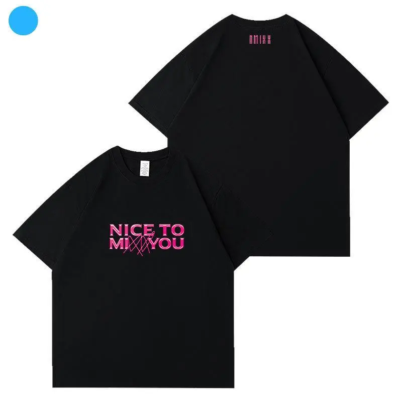 Kpop Idol NMIXX Concert Nice To Mixx You Series T-shirt LILY HAEWON SULLYOON BAE JIWOO KYUJIN Same Summer Tee Women's Tops