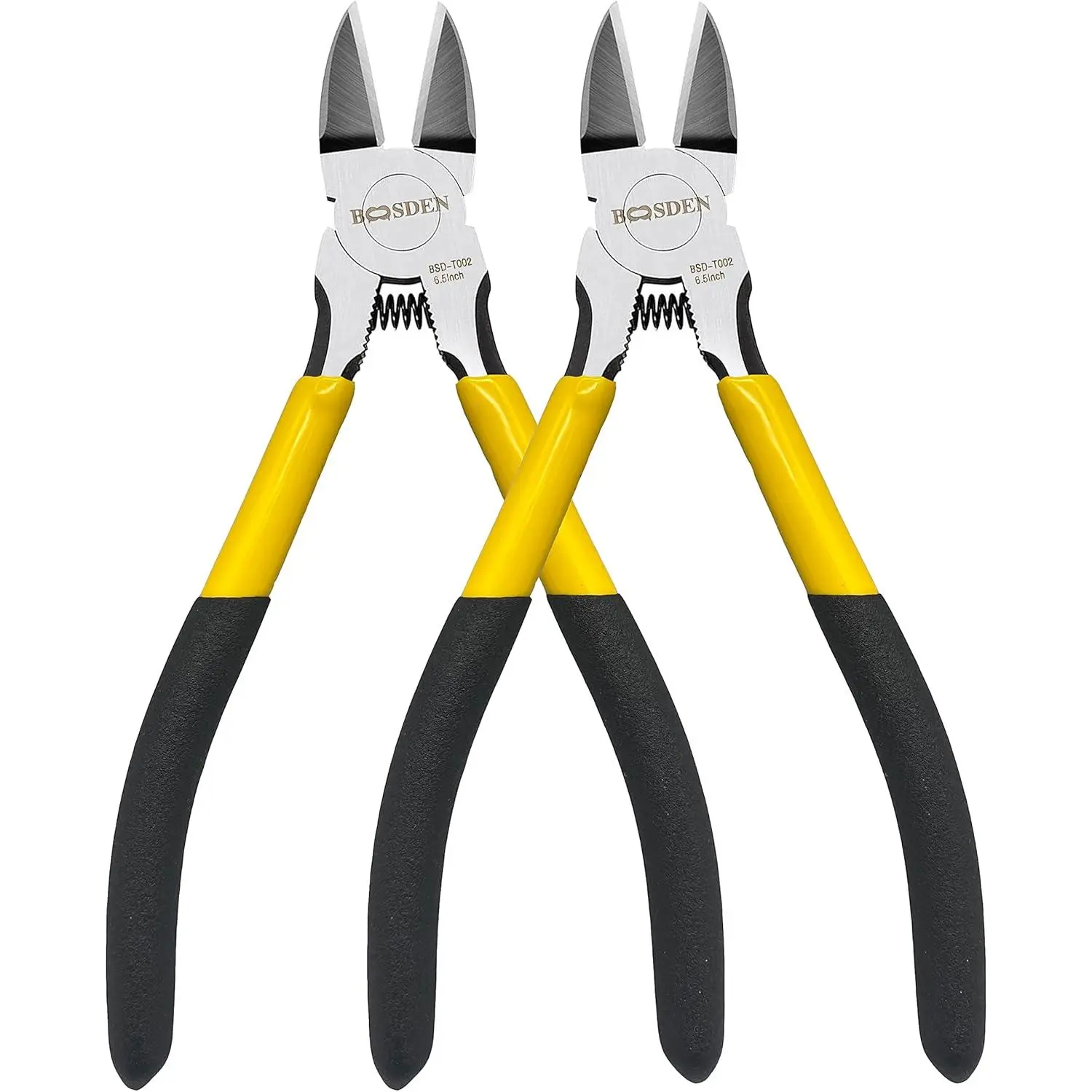 6.5 in Carbon Steel Diagonal Cutting Pliers 2-Pack, Flush Dike Snips for Crafters, Crafting, Jewelry, Floral Wire