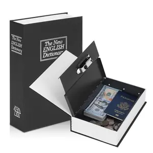 Dictionary Book Safe with Combination Lock, Hidden Design Diversion Security Box for Cash, Passports, Jewelry, Cards, Documents, Valuables – Home, Office Use