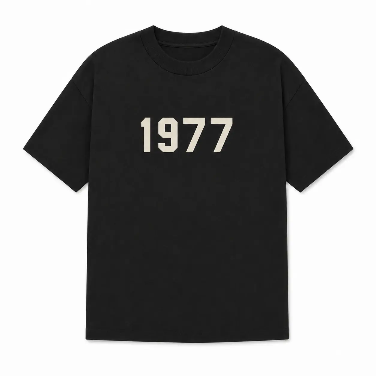 Men's ESS-F&OG 1977 Graphic T-Shirt - Short Sleeve Crew Neck Retro Number Print Tops, Casual Streetwear Garment for Daily Outfits, Shortsleeve free shipping