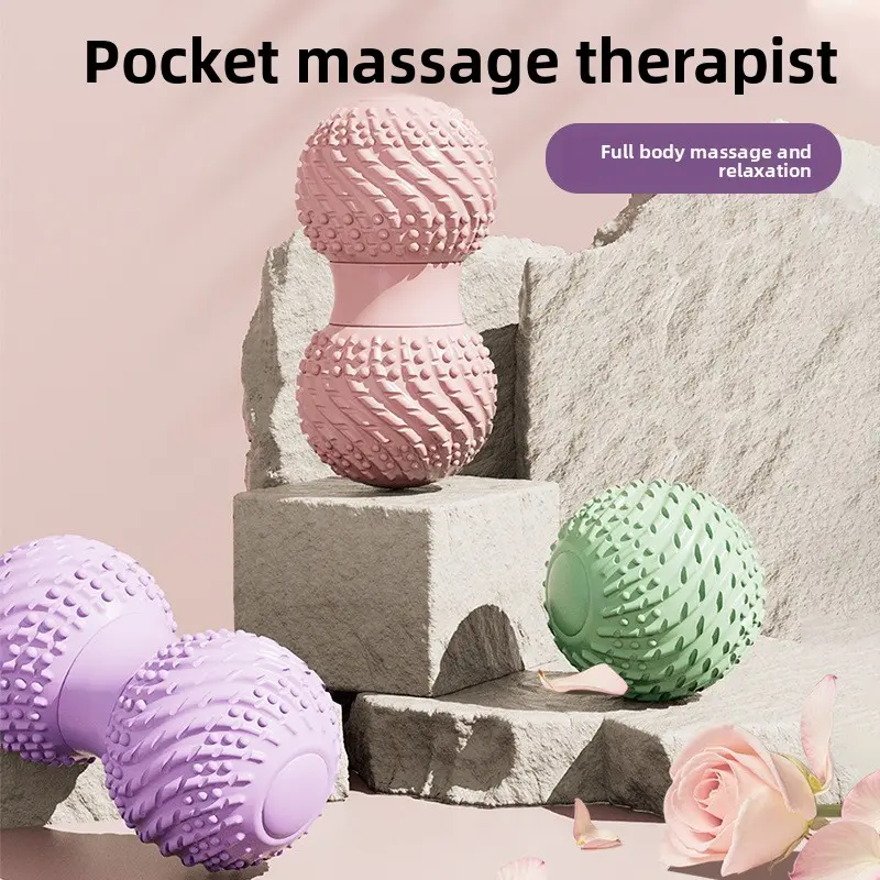 Lightweight Floating Peanut Fascia Ball, Body Care Deep Massage Tool for Back, Legs, Shoulder, Neck & Plantar Meridians, Sore Muscles Relief, Sports & Outdoor Fitness Balance Training Equipment