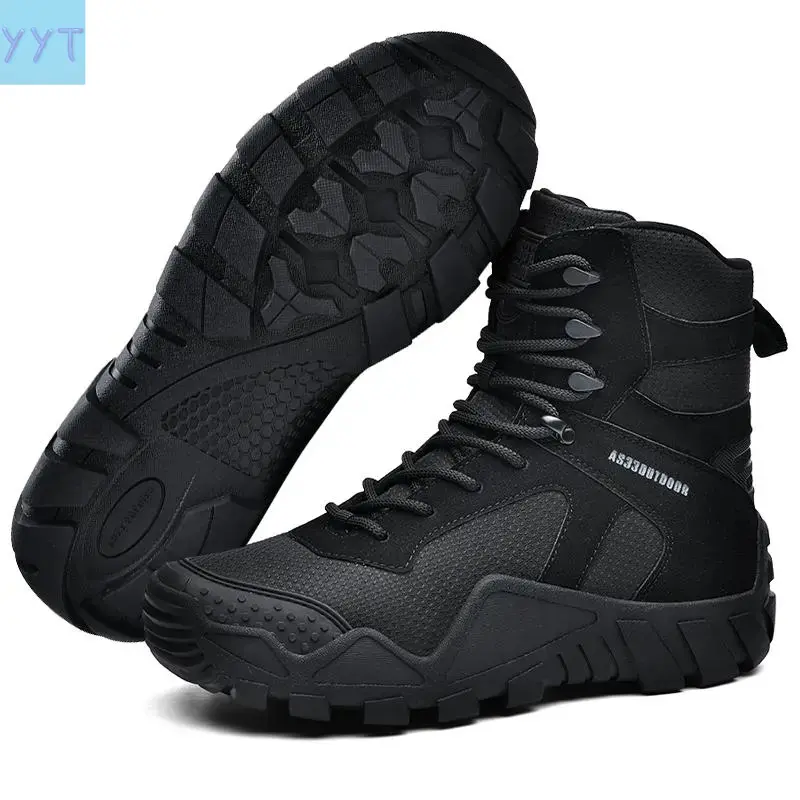 YYT1  Men's waterproof hiking boots, lightweight outdoor work boots, stylish and durable hiking boots