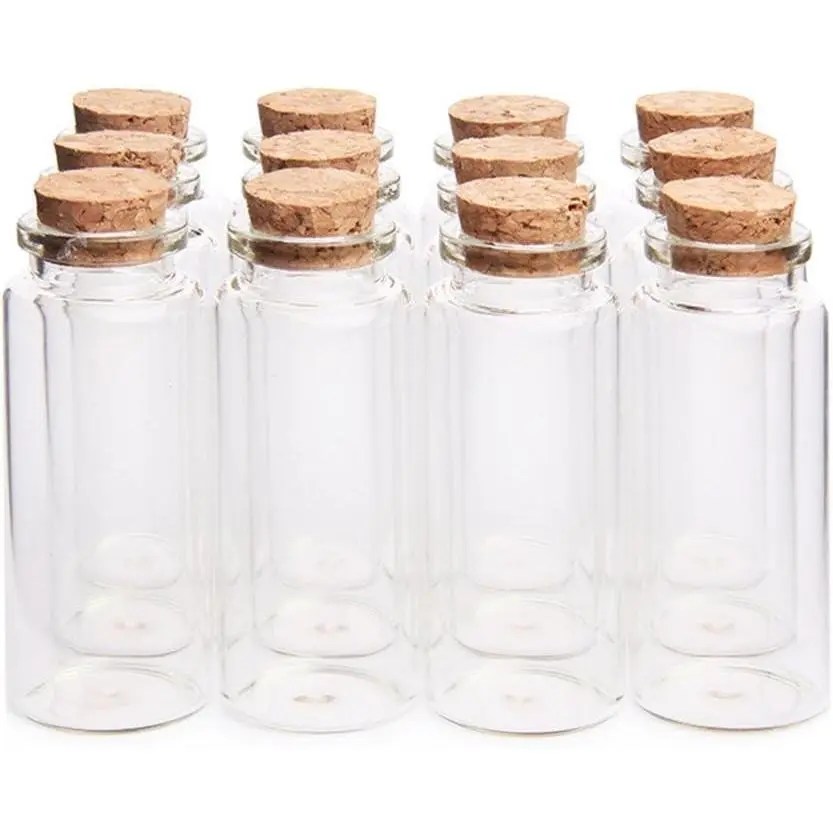 30ml 1.18" x 2.75" Mini Glass Potion Bottles with Cork, Small Glass Jars for Wedding Favors, Halloween Decorations, Baby Shower, Party Favors, DIY Craft (12 Pcs)Gift