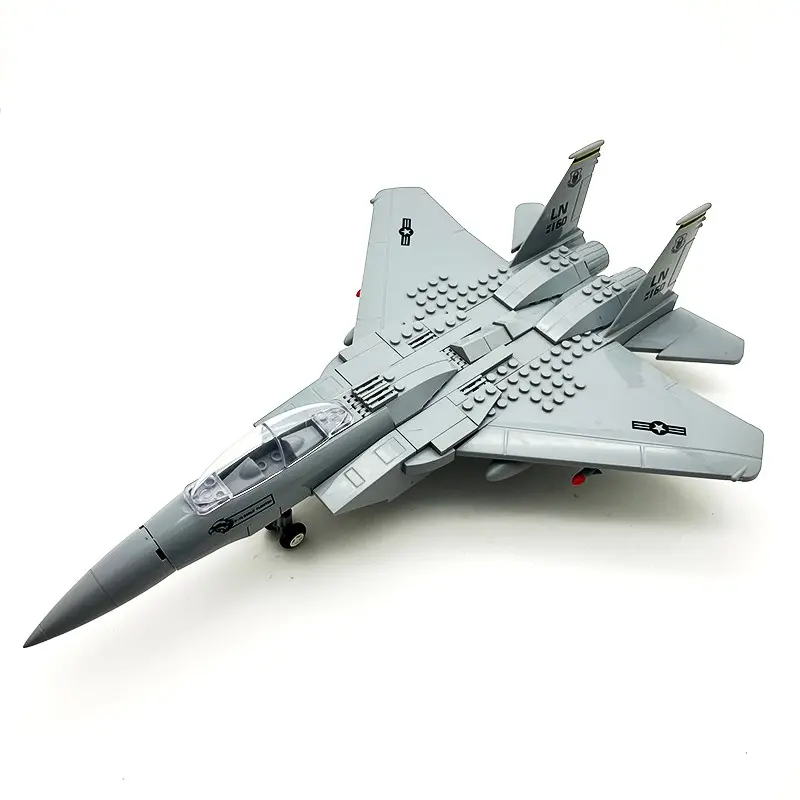 F15 Fighter Jet Building Blocks Toy Set for Kids, Fun for Kids, Military Aircraft Construction Brick Kit, Fighter Plane Brick Model, STEM Learning Building Toys, Educational DIY Assembly Playset, Compatible with Major Brands, Birthday Gift