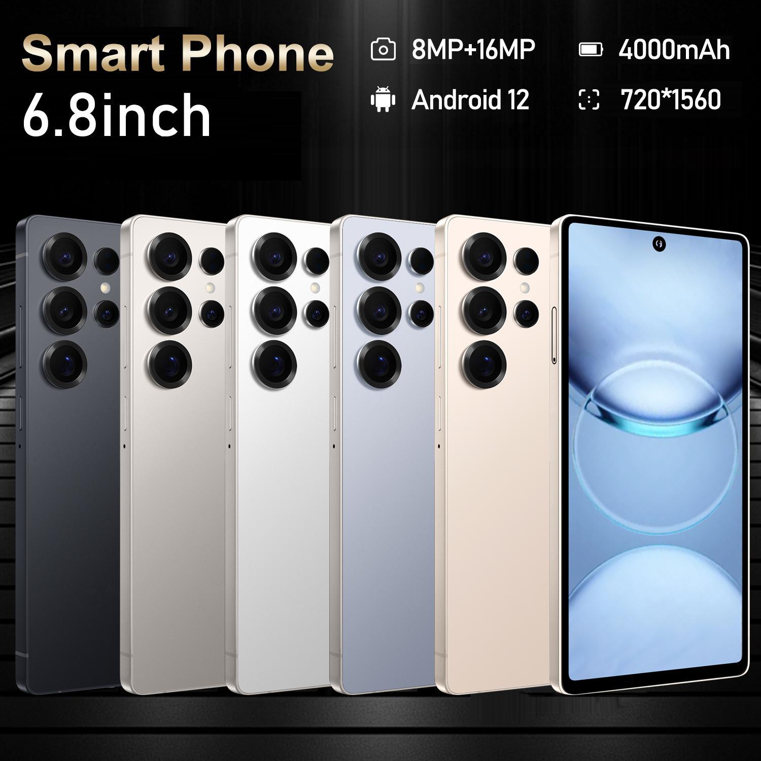 FUFFI 6.8-inch Smartphone, 4+64GB / 6+128GB ROM, Unlocked Android 12.0 Phone with 8MP+16MP Dual Cameras, Dual-SIM Phone, Android Cell Phone