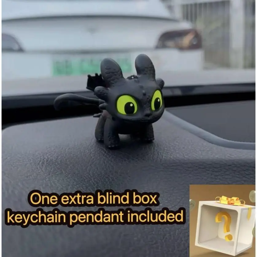 3D Night Shadow Dragon Glow Soft Toothless Dragon Plush Doll Keychain Charm,Christmas Gift for Adults, Multifunctional Phone Car Pendant,Camping Hiking Car Interior Decor Accessory