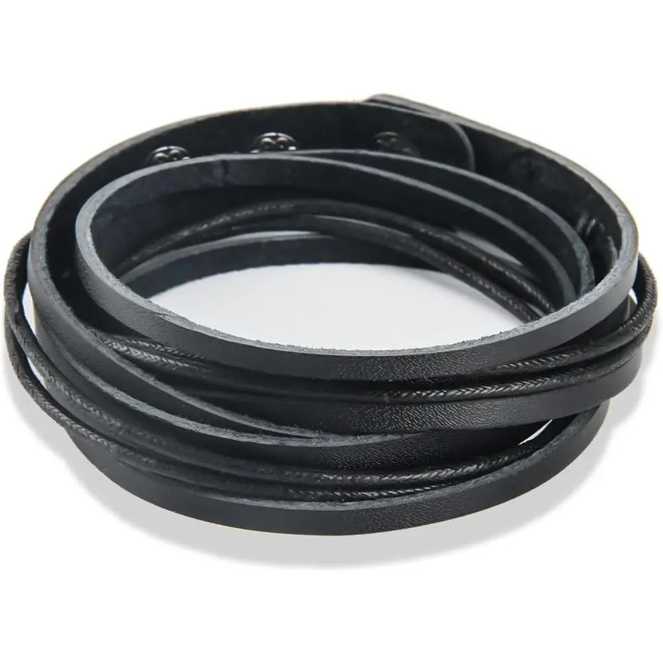 Genuine  Leather Wrist Cuff Wrap Bracelet Adjustable