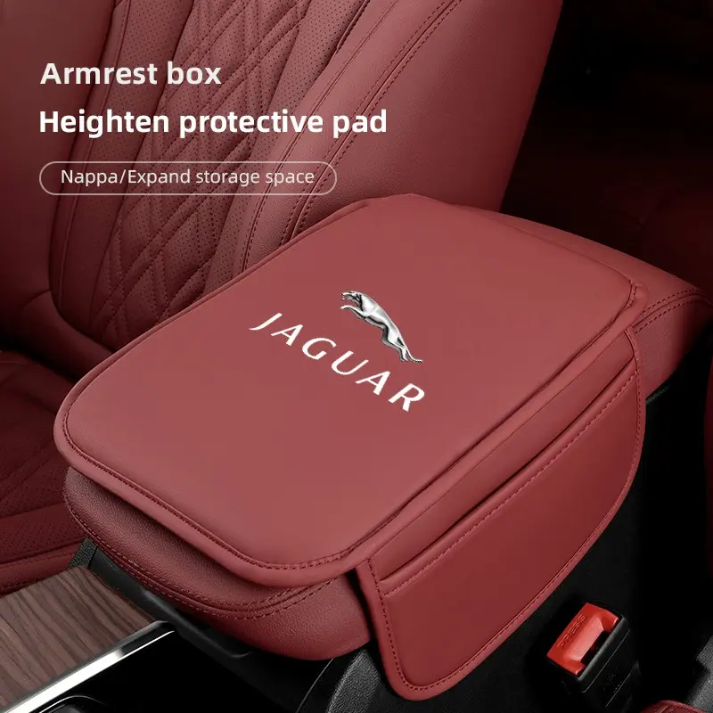 Car Armrest Mats Arm Rest Cushion Interior Accessories For Jaguar F-Pace F-Type XF XJ XE I-Pace E-Pace XEL XFL S-Type XFR XKR X-Type