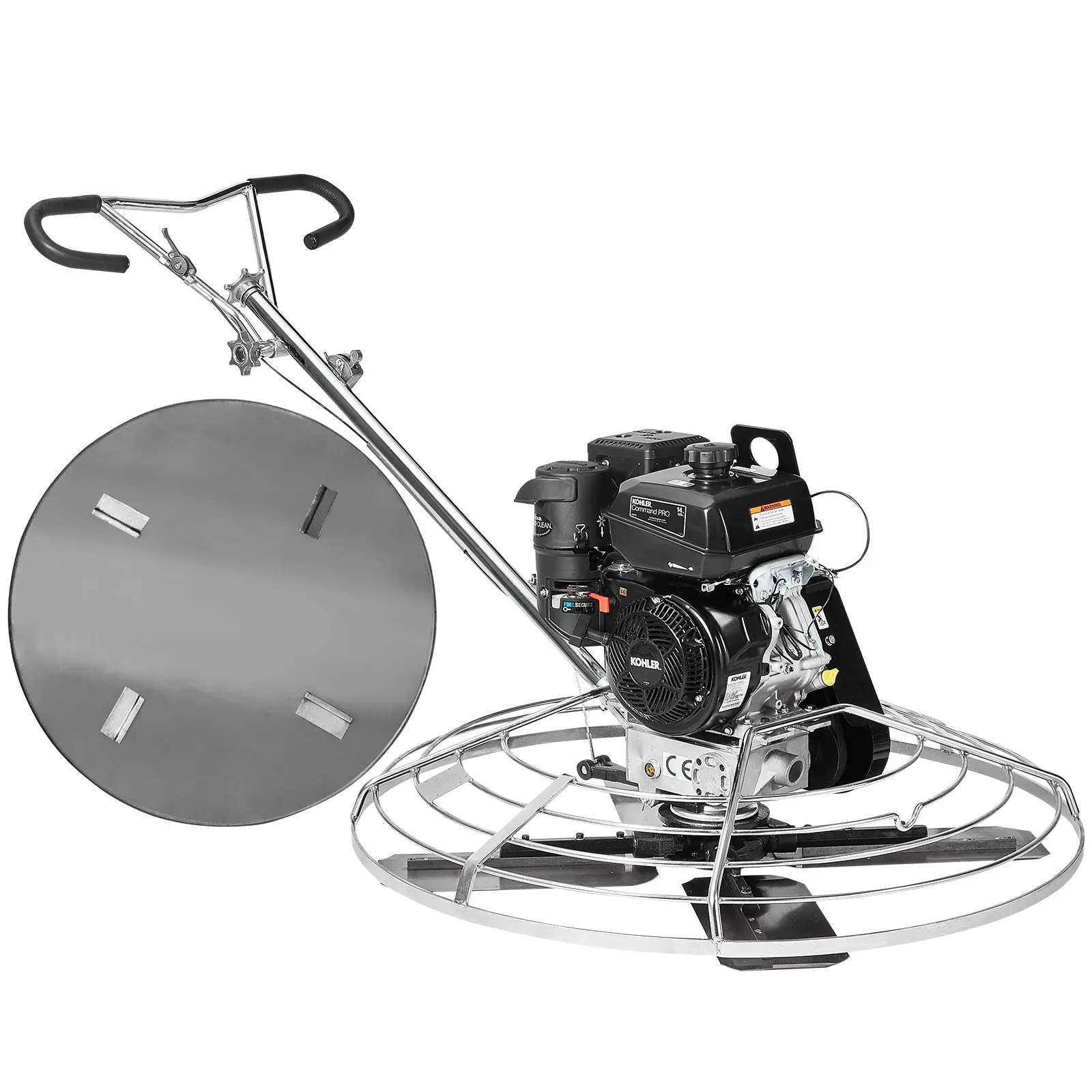 【Summerfinds】VEVOR Power Trowel, 46 in Walk-Behind Gas-Powered Concrete Finisher with 14HP Engine, Float Pan & Varied Blades, Heavy-Duty Commercial Screed, Orange, 46 Inch
